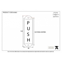 Push Sign - Antique Pewter