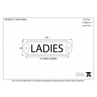 Ladies Sign - Antique Pewter