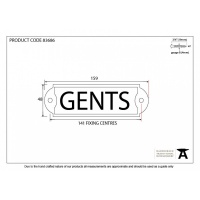 Gents Sign - Antique Pewter