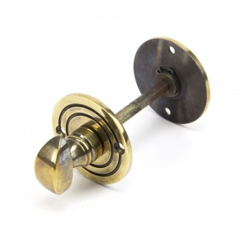 Aged Brass Round Bathroom Thumbturn