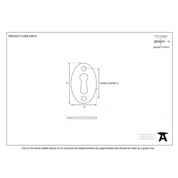 Polished Nickel Oval Escutcheon