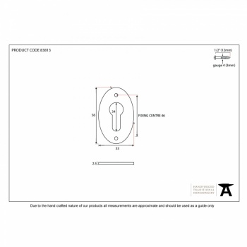 Polished Nickel Oval Euro Escutcheon