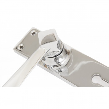 Polished Chrome Straight Lever Lock Set