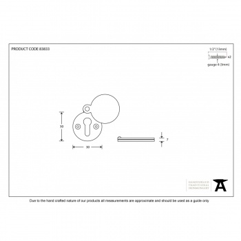 Ebony Round Escutcheon