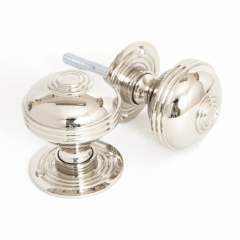 Polished Nickel Large Prestbury Mortice/Rim Knob Set