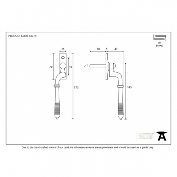 Polished Nickel Reeded Espag - Left Hand