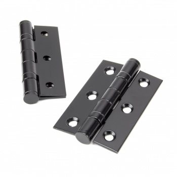 Black On Ss 3'' Ball Bearing Butt Hinge (Pair)