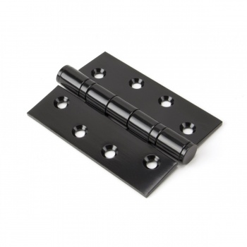 Black On Ss 4'' Ball Bearing Butt Hinge (Pair)