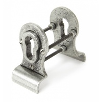 Pewter Euro Door Pull - Back-To-Back Fixing