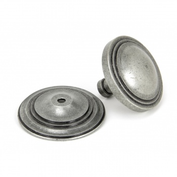 Pewter Art Deco Centre Door Knob