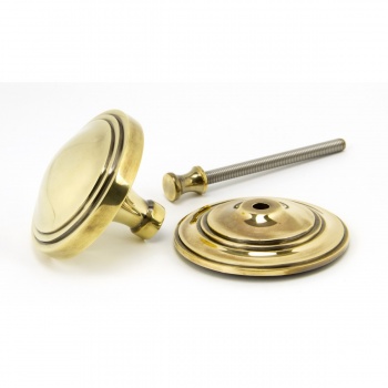 Aged Brass Art Deco Centre Door Knob