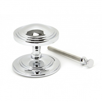 Polished Chrome Art Deco Centre Door Knob