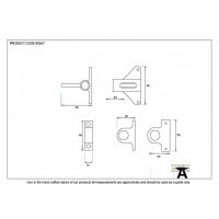 Polished Brass Fanlight Catch & Two Keeps