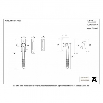 Polished Chrome Reeded Fastener - Locking