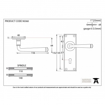 Polished Nickel Avon Lever Lock Set