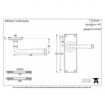 Polished Chrome Avon Lever Latch Set