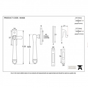 Polished Chrome Locking Avon Fastener