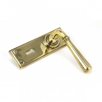 Aged Brass Newbury Lever Lock Set