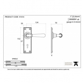 Aged Brass Newbury Lever Lock Set