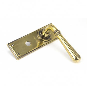 Aged Brass Newbury Lever Bathroom Set