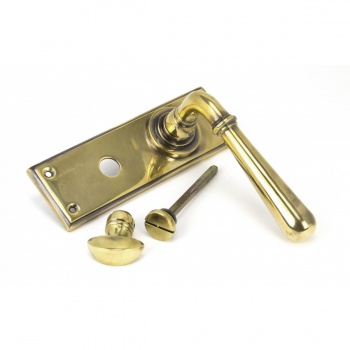 Aged Brass Newbury Lever Bathroom Set