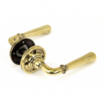 Aged Brass Newbury Lever On Rose