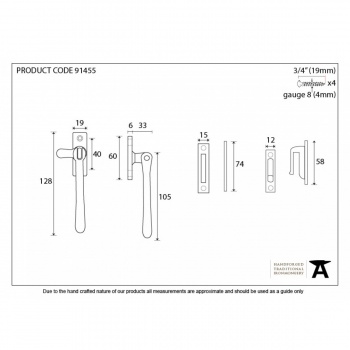 Polished Nickel Locking Newbury Fastener