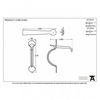 External Beeswax Gothic Thumblatch