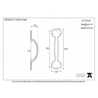 External Beeswax 8'' Bean D Handle