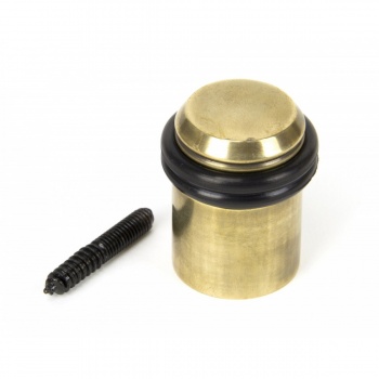 Aged Brass Floor Mounted Door Stop