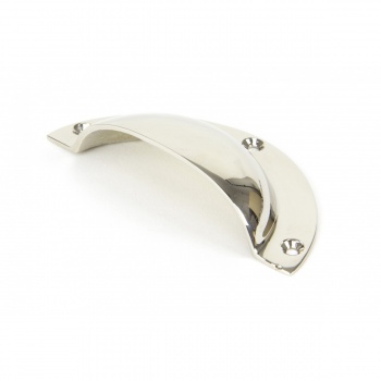 Polished Nickel 4'' Plain Drawer Pull