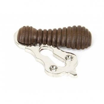 Rosewood & Polished Nickel Beehive Escutcheon