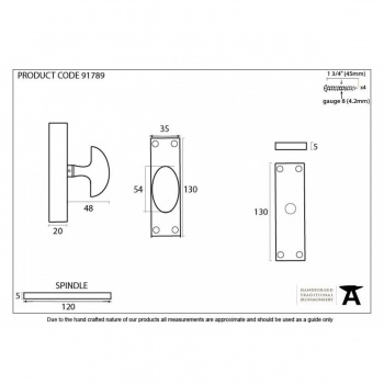 Pewter Knob For Cremone Bolt