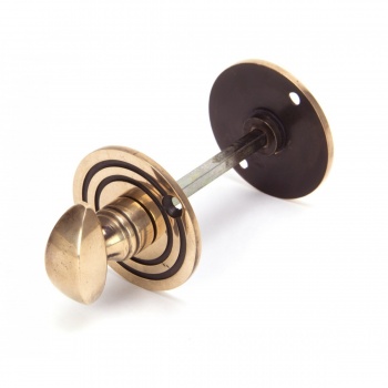 Polished Bronze Round Bathroom Thumbturn