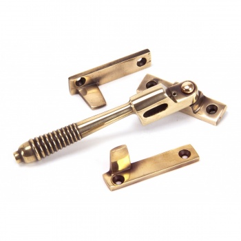 Polished Bronze Night Vent Reeded Fastener - Locking