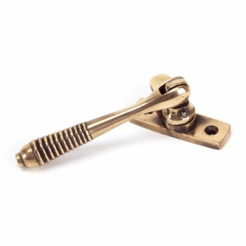 Polished Bronze Reeded Fastener - Locking