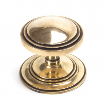 Polished Bronze Art Deco Centre Door Knob