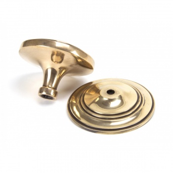 Polished Bronze Art Deco Centre Door Knob