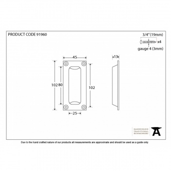 Polished Bronze Flush Handle