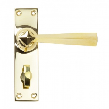 Polished Brass Straight Lever Bathroom Set