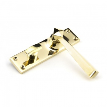 Polished Brass Straight Lever Bathroom Set