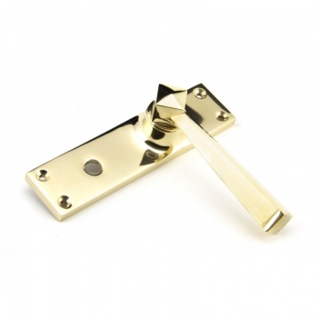 Polished Brass Straight Lever Bathroom Set