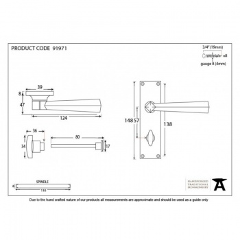 Polished Brass Straight Lever Bathroom Set