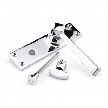 Polished Chrome Straight Lever Bathroom Set