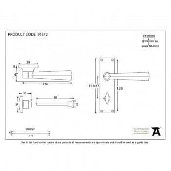 Polished Chrome Straight Lever Bathroom Set