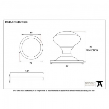 Polished Chrome Centre Door Knob