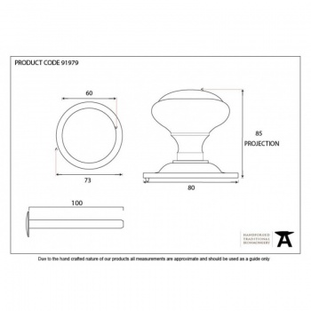 Satin Chrome Centre Door Knob