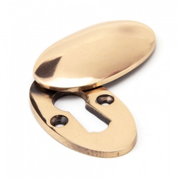 Polished Bronze Oval Escutcheon & Cover