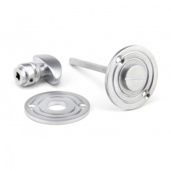 Satin Chrome Round Bathroom Thumbturn