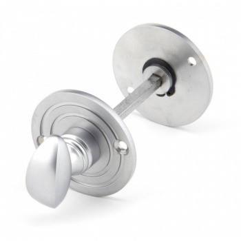 Satin Chrome Round Bathroom Thumbturn